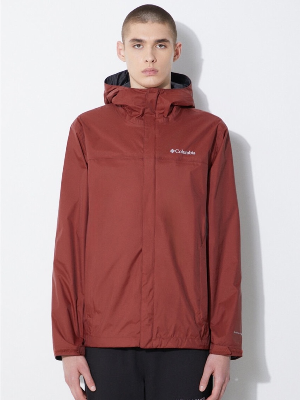Columbia Men's Brick Red Hooded Raincoat
